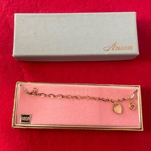 Anson Little Girls Gold bracelet with heart charm